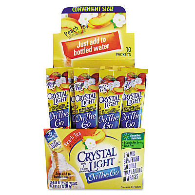 Crystal Light Flavored Drink Mix, Peach Tea, 30 .09oz Packets/Box (CRY79700)