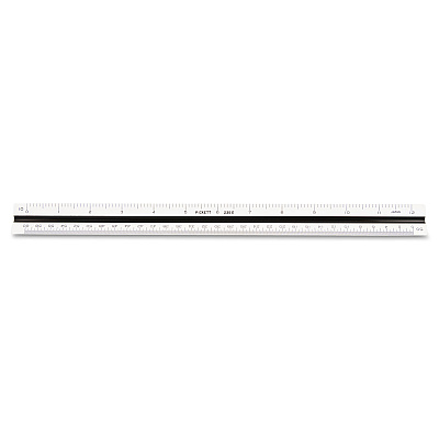 Chartpak Triangular Scale, Plastic, 12" Long, Engineering, Color-Coded (CHA235E)