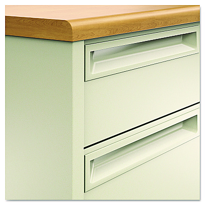 HON 38000 Series Double Pedestal Desk, 72" x 36" x 29.5", Harvest/Putty (HON38180CL)
