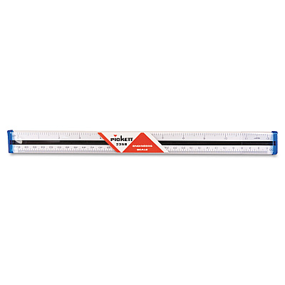 Chartpak Triangular Scale, Plastic, 12" Long, Engineering, Color-Coded (CHA235E)