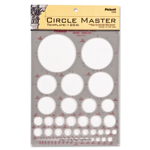 Chartpak Templates, Circles, 7 x 10, Smoke (1204I)