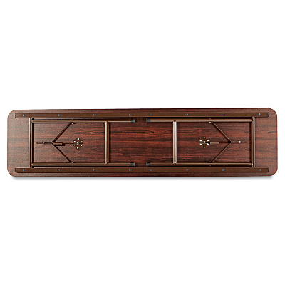 Alera Wood Folding Table, Rectangular, 71.88w x 17.75d x 29.13h, Mahogany (ALEFT727218MY)
