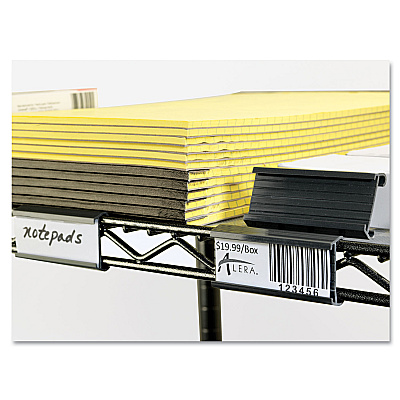 Alera Wire Shelving Shelf Tag, Side Load, 3" Long, Gray, 10/Pack (ALESW59ST)