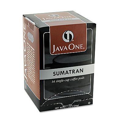 Java One Coffee Pods, Sumatra Mandheling, Single Cup, 14/Box (JAV60000)