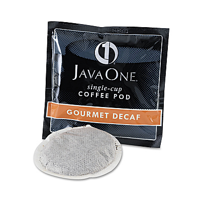 Java One Coffee Pods, Colombian Decaf, Single Cup, Pods, 14/Box (JAV30210)