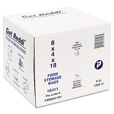 Inteplast Group Food Bags, 2 gal, 8" x 4" x 18", Clear, 1,000/Carton (IBSPB080418H)