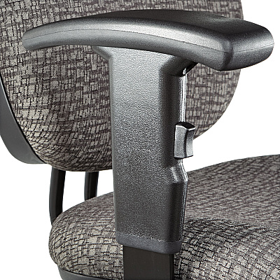 Alera Interval Series Swivel Task Stool, Supports 275 lb, 23.93" to 34.53" Seat Height, Graphite Gray Seat/Back, Black Base (ALEIN4641)