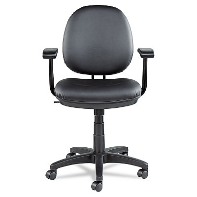 Alera Interval Series Swivel/Tilt Task Chair, Bonded Leather Seat/Back, Up to 275 lb, 18.11" to 23.22" Seat Height, Black (ALEIN4819)
