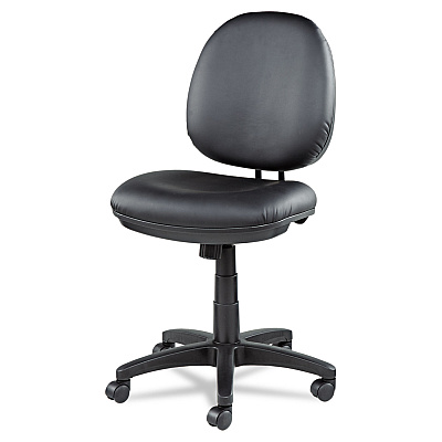 Alera Interval Series Swivel/Tilt Task Chair, Bonded Leather Seat/Back, Up to 275 lb, 18.11" to 23.22" Seat Height, Black (ALEIN4819)