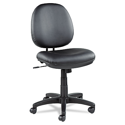 Alera Interval Series Swivel/Tilt Task Chair, Bonded Leather Seat/Back, Up to 275 lb, 18.11" to 23.22" Seat Height, Black (ALEIN4819)