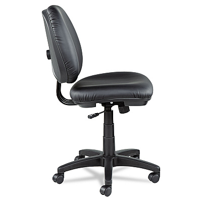 Alera Interval Series Swivel/Tilt Task Chair, Bonded Leather Seat/Back, Up to 275 lb, 18.11" to 23.22" Seat Height, Black (ALEIN4819)