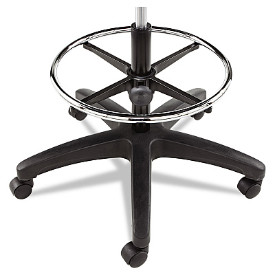 Alera Interval Series Swivel Task Stool, Supports 275 lb, 23.93" to 34.53" Seat Height, Graphite Gray Seat/Back, Black Base (ALEIN4641)