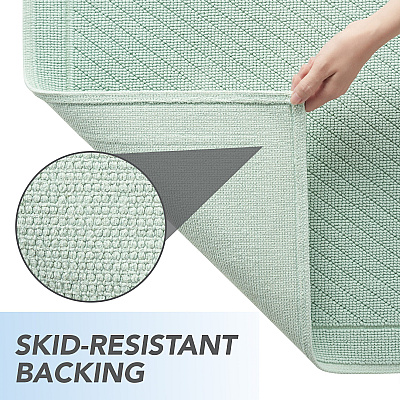 Cotton Bath Mat 17x24 Silt Green, 1 Each (P-HH-BM-1724-GR)