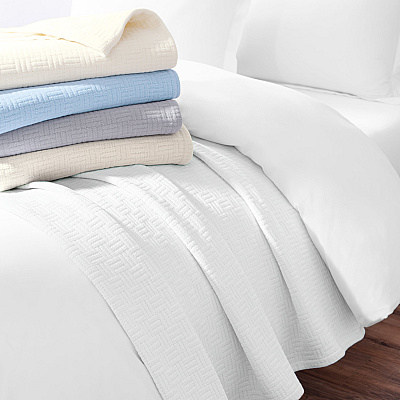 Host & Home Cotton Throw Blanket 50x70 White, Case Of 4 (THROW-COT-5070-WH)
