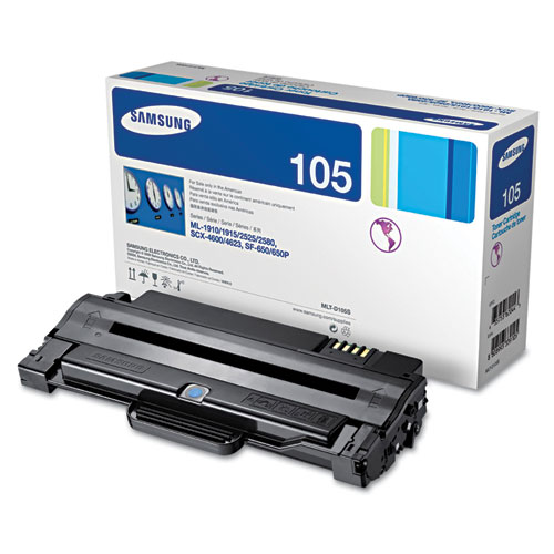 HP MLT-D105S Toner, 1,500 Page-Yield, Black