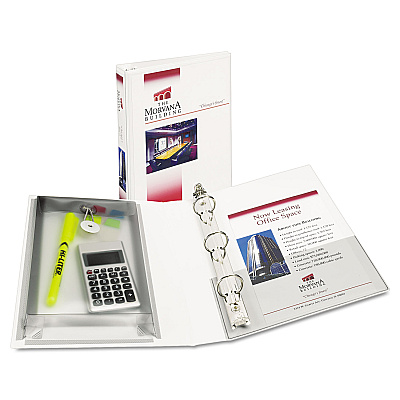 Avery Mini Size Protect and Store View Binder with Round Rings, 3 Rings, 1" Capacity, 8.5 x 5.5, White (AVE23011)