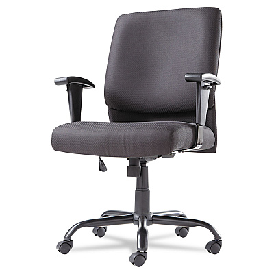 OIF Big/Tall Swivel/Tilt Mid-Back Chair, Supports Up to 450 lb, 19.29" to 23.22" Seat Height, Black (OIFBT4510)