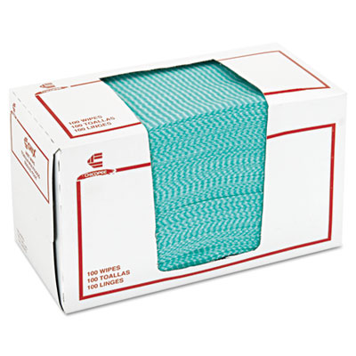 Chix Wet Wipes, 14 X 21, White/green, 100 Towels/pack, 9/carton (CHI8312)