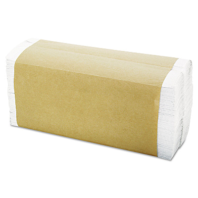General Supply C-Fold Towels, 1-Ply, 11 x 10.13, White, 198/Pack, 12 Packs/Carton (GEN1510B)