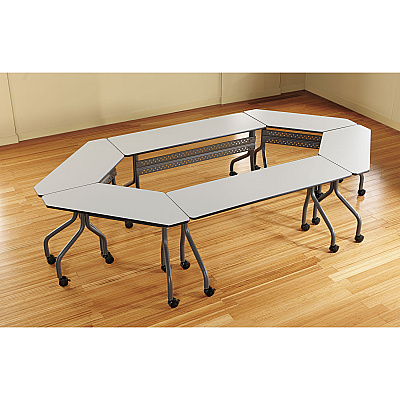 Iceberg OfficeWorks Mobile Training Table, Rectangular, 72" x 18" x 29", Gray/Charcoal (ICE68067)