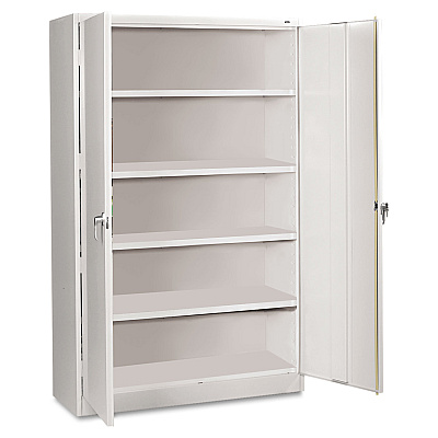 Tennsco Assembled Jumbo Steel Storage Cabinet, 48w x 24d x 78h, Light Gray (TNNJ2478SULGY)