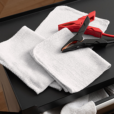 Messy Mechanic Shop Towels 100 Pack 12x14 White, Case Of 600 (SHOP-100-WH)