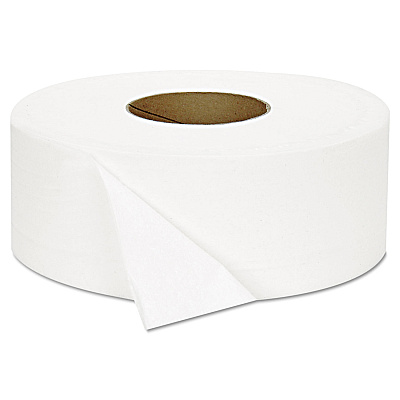 GEN JRT Jumbo Bath Tissue, Septic Safe, 2-Ply, White, 3.3" x 1,000 ft, 12 Rolls/Carton (GENJRT1000)