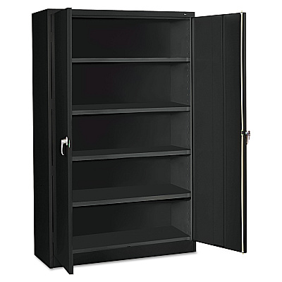 Tennsco Assembled Jumbo Steel Storage Cabinet, 48w x 24d x 78h, Black (TNNJ2478SUBK)