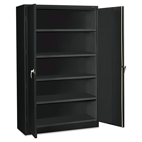 Tennsco Assembled Jumbo Steel Storage Cabinet, 48w x 24d x 78h, Black (J2478SUBK)