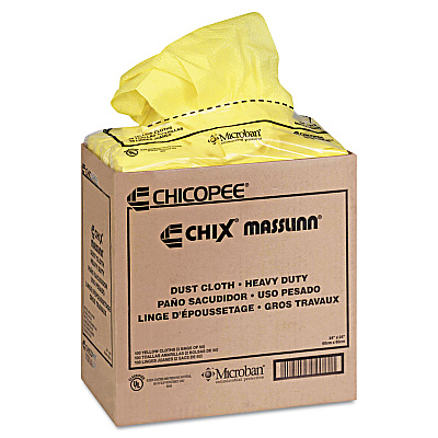 Chix Masslinn Dust Cloths, 1-Ply, 24 x 24, Unscented, Yellow, 30/Bag, 5 Bags/Carton (CHI8673)