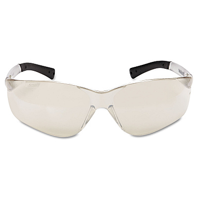 MCR Safety BearKat Safety Glasses, Frost Frame, Clear Mirror Lens, 12/Box (CRWBK119)