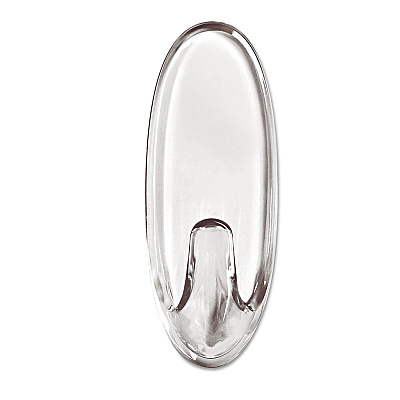 Command Clear Hooks and Strips, Medium, Plastic, 2 lb Capacity, 2 Hooks and 4 Strips/Pack (MMM17091CLRES)