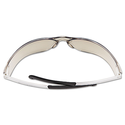 MCR Safety BearKat Safety Glasses, Frost Frame, Clear Mirror Lens, 12/Box (CRWBK119)