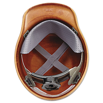 MSA Skullgard Protective Hard Hats, Front Brim, Fas-Trac III Ratchet Suspension, One Size Fits Most (6.5 to 8), Natural Tan (475395)