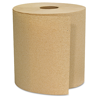 GEN Hardwound Towels, 1-Ply, 800 ft, Brown, 6 Rolls/Carton (GEN1825)