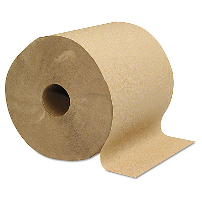 GEN Hardwound Towels, 1-Ply, 800 ft, Brown, 6 Rolls/Carton (GEN1825)