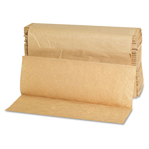 GEN Folded Paper Towels, Multifold, 9 x 9.45, Natural, 250 Towels/Pack, 16 Packs/Carton (1508)