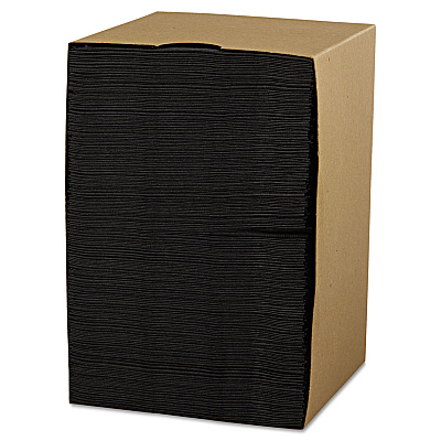 Hoffmaster Beverage Napkins, 2-Ply, 9 1/2 x 9 1/2, Black, 1000/Carton (HFM180313)