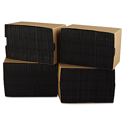Hoffmaster Beverage Napkins, 2-Ply, 9 1/2 x 9 1/2, Black, 1000/Carton (HFM180313)