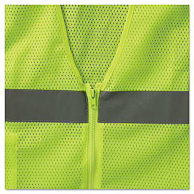 ergodyne GloWear 8210Z Class 2 Economy Vest, Polyester Mesh, Large to X-Large, Lime (EGO21055)