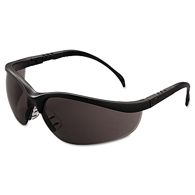 MCR Safety Klondike Safety Glasses, Matte Black Frame, Gray Lens, 12/Box (CRWKD112)