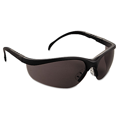 MCR Safety Klondike Safety Glasses, Matte Black Frame, Gray Lens, 12/Box (CRWKD112)