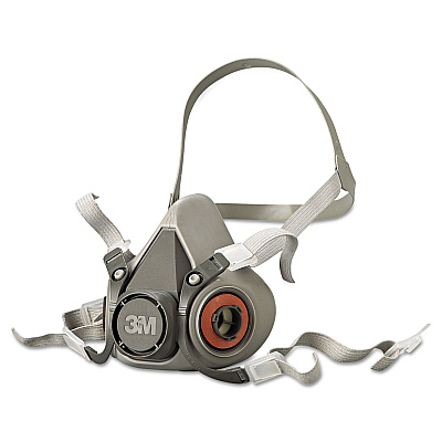 3M Half Facepiece Respirator 6000 Series, Reusable, Medium (MMM6200)