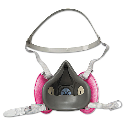 3M Half Facepiece Respirator 6000 Series, Reusable, Large (MMM6391)