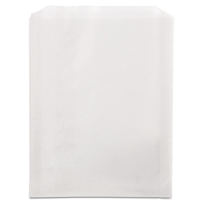 Bagcraft Grease-Resistant Single-Serve Bags, 6.5" x 1" x 8", White, 2,000/Carton (BGC300422)