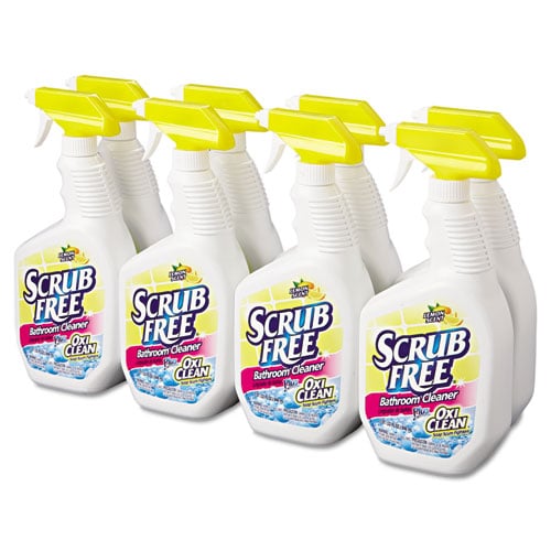 Arm & Hammer Scrub Free Soap Scum Remover, Lemon, 32 oz Spray Bottle, 8/Carton (3320000105)