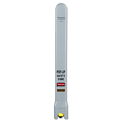 Rubbermaid Commercial Multilingual Pop-Up Safety Cone, 3-Sided, Fabric, 21 x 21 x 20, Yellow (RCP9S00YEL)