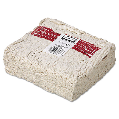 Rubbermaid Commercial Super Stitch Blend Mop Head, Large, Cotton/Synthetic, White, 6/Carton (RCPD213WHI)