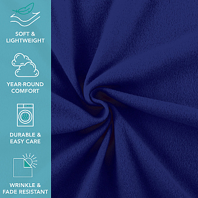 Cozy Soft Polar Fleece Throw Blanket 50x60 Navy (6pk), Pack Of 6 (P-FCPL-6PK-NV)