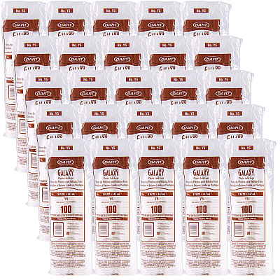Dart High-Impact Polystyrene Cold Cups, 5 oz, Translucent, 100 Cups/Sleeve, 25 Sleeves/Carton (DCCY5CT)